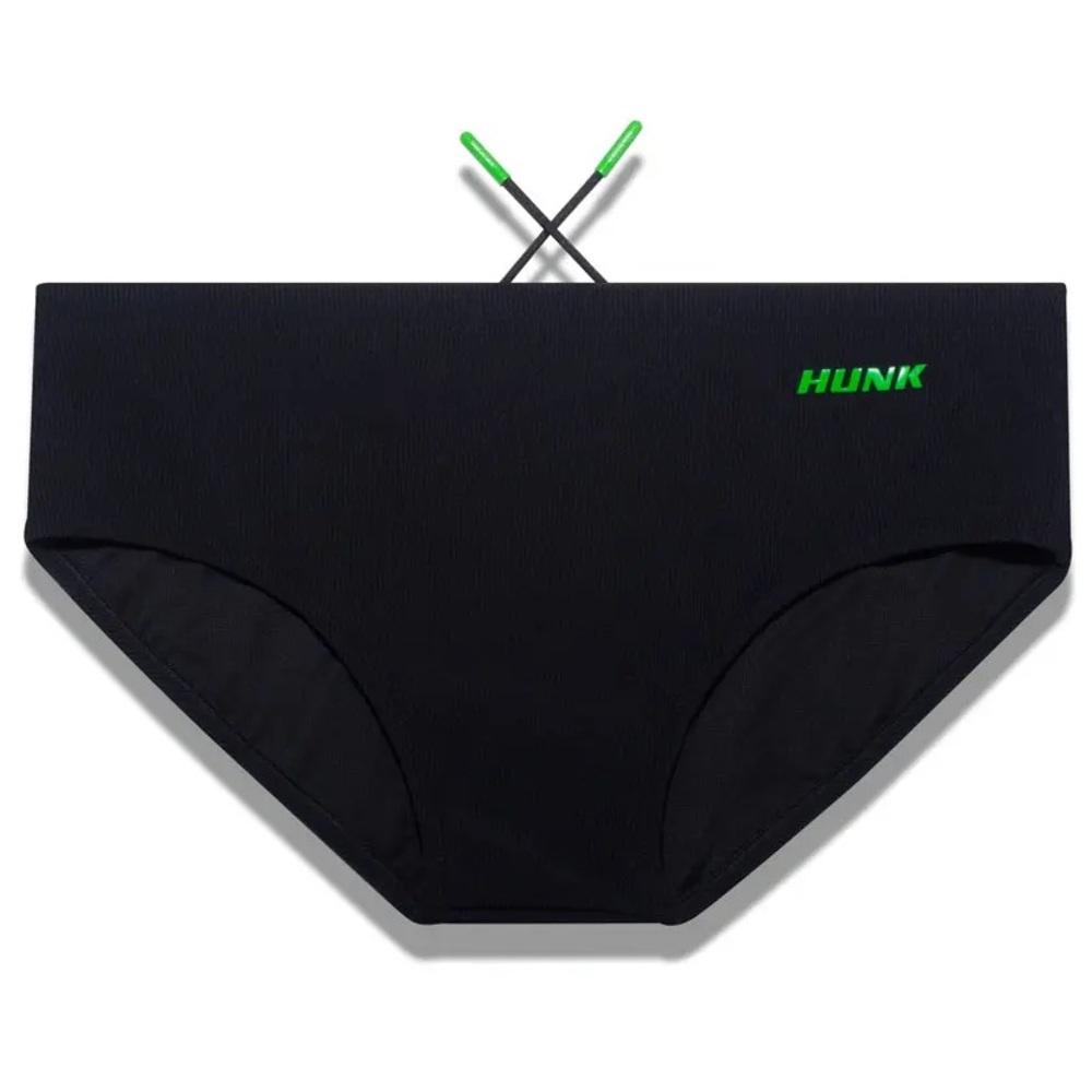 Hunk Men's Black Night Rib Sunga Swim Brief Swimwear Trunks Size Small
